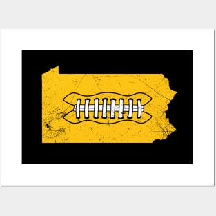 PA Football - Black/Gold Posters and Art